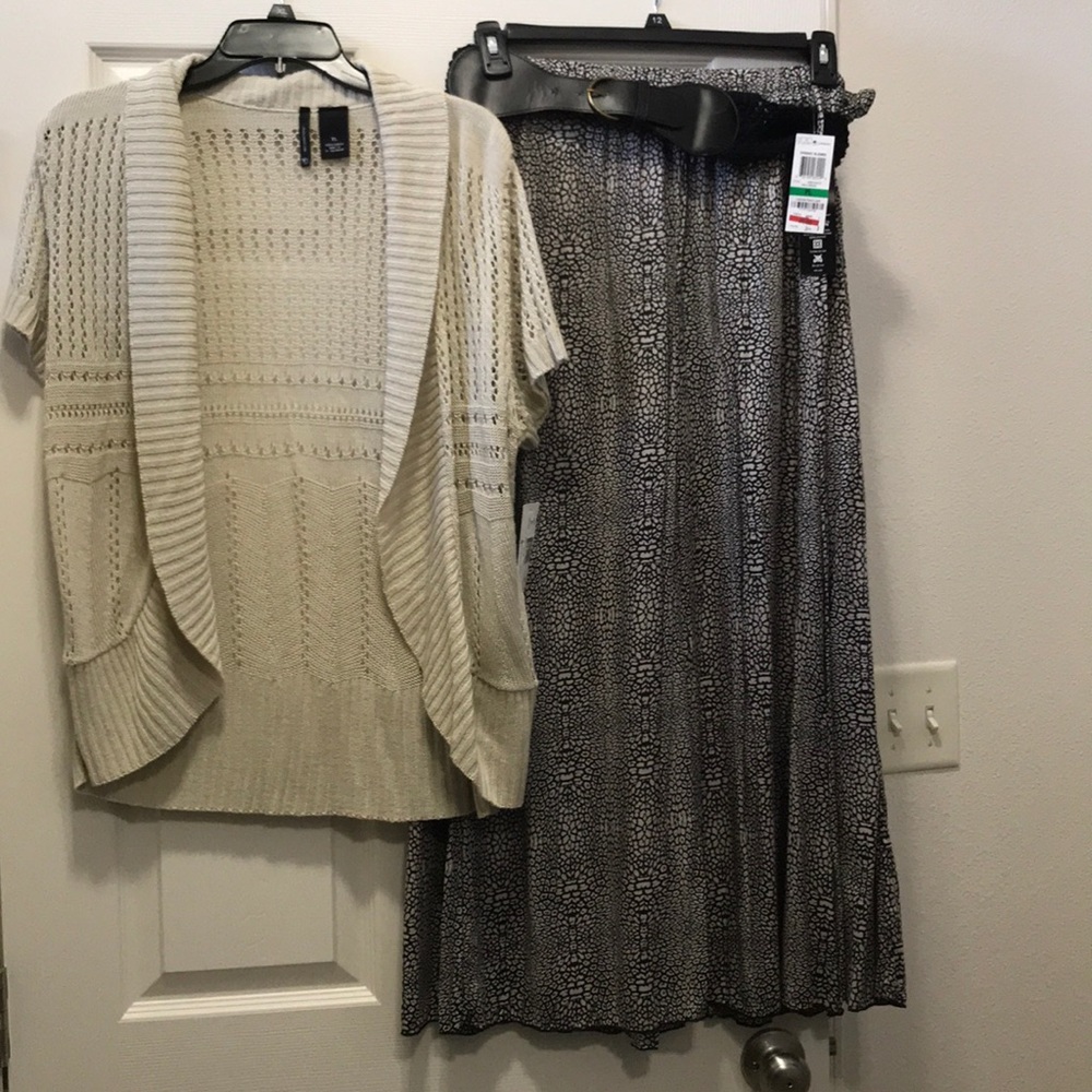 Skirt and matching shrug